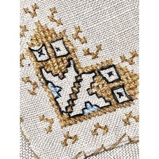 画像11: クロスステッチ刺繍 フォークロア ヨーロッパ古着 半袖 ヴィンテージ 薄手シャツジャケット【V8529】 (11)