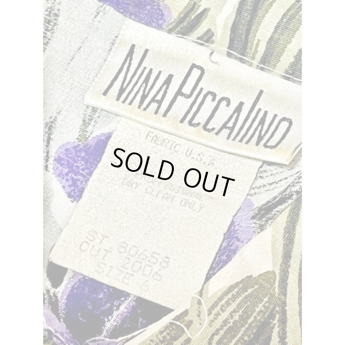 画像15: アメリカ古着 花柄 半袖 レトロ ヴィンテージワンピース パープル グリーン ホワイト【V8524】 (15)