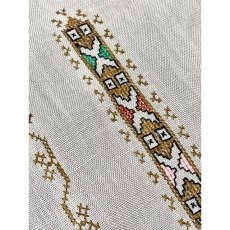 画像9: クロスステッチ刺繍 フォークロア ヨーロッパ古着 半袖 ヴィンテージ 薄手シャツジャケット【V8529】 (9)