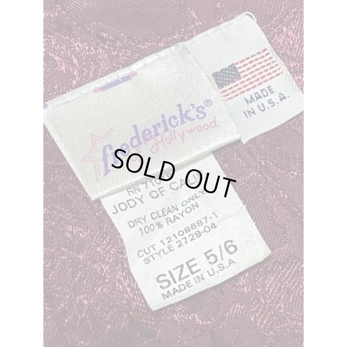 画像16: アメリカ古着 バック編み上げデザイン 花模様織り フラワーレース 半袖 レトロ クラシカル ヴィンテージドレス (16)