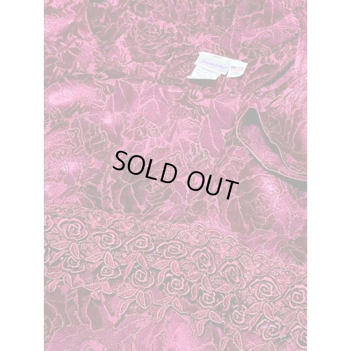 画像12: アメリカ古着 バック編み上げデザイン 花模様織り フラワーレース 半袖 レトロ クラシカル ヴィンテージドレス (12)