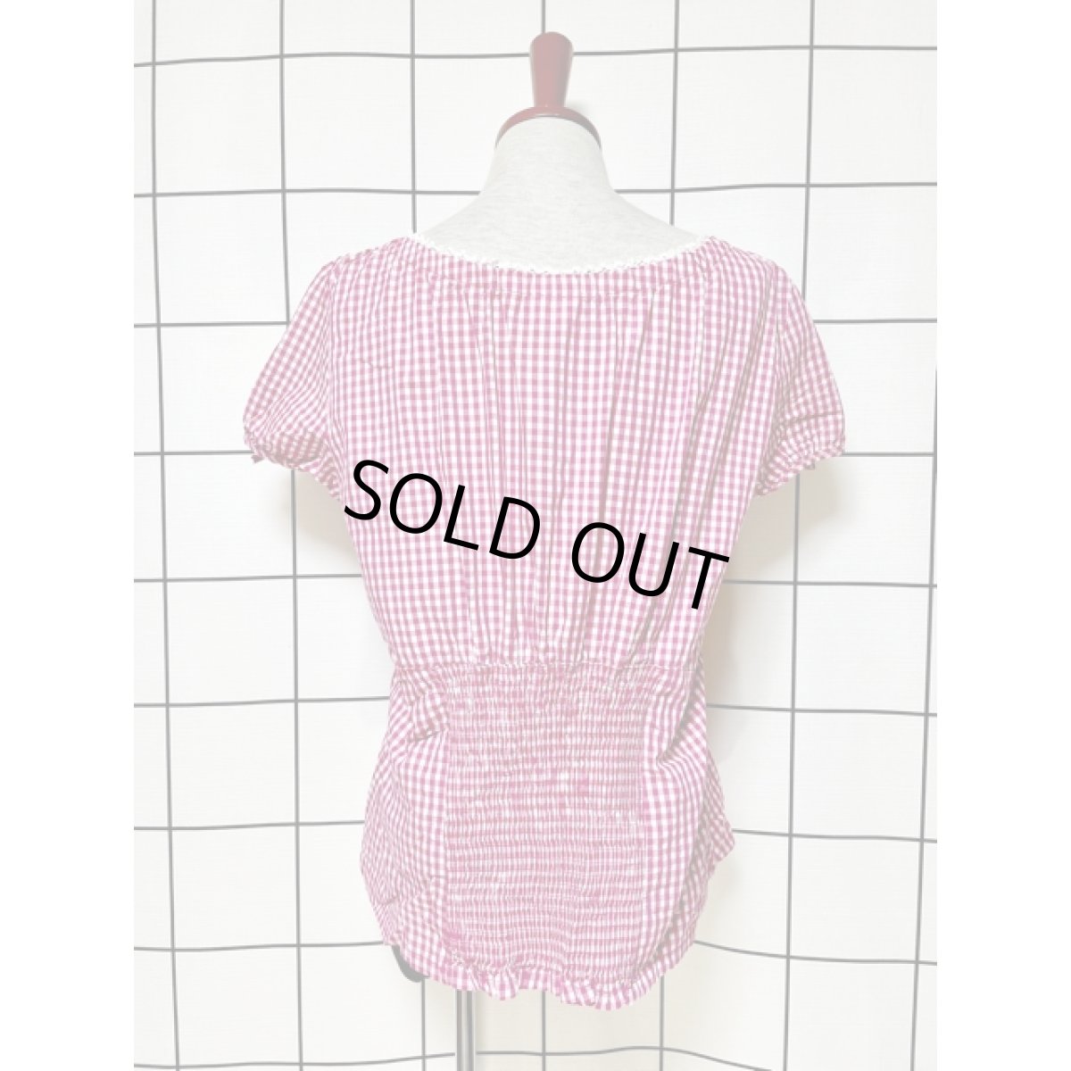 画像3: ギンガムチェック 袖先リボン レース ガーリー ディアンドル チロルブラウス ドイツ民族衣装 舞台 演奏会 フォークダンス オクトーバーフェスト (3)