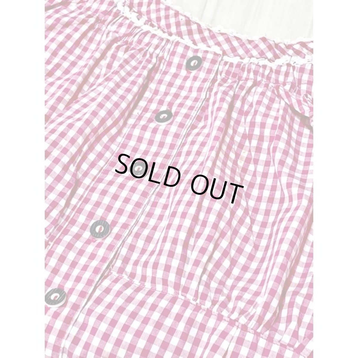 画像10: ギンガムチェック 袖先リボン レース ガーリー ディアンドル チロルブラウス ドイツ民族衣装 舞台 演奏会 フォークダンス オクトーバーフェスト (10)