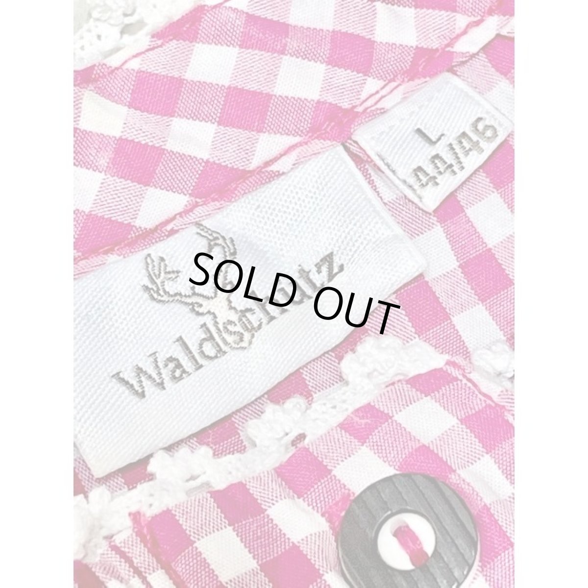 画像12: ギンガムチェック 袖先リボン レース ガーリー ディアンドル チロルブラウス ドイツ民族衣装 舞台 演奏会 フォークダンス オクトーバーフェスト (12)