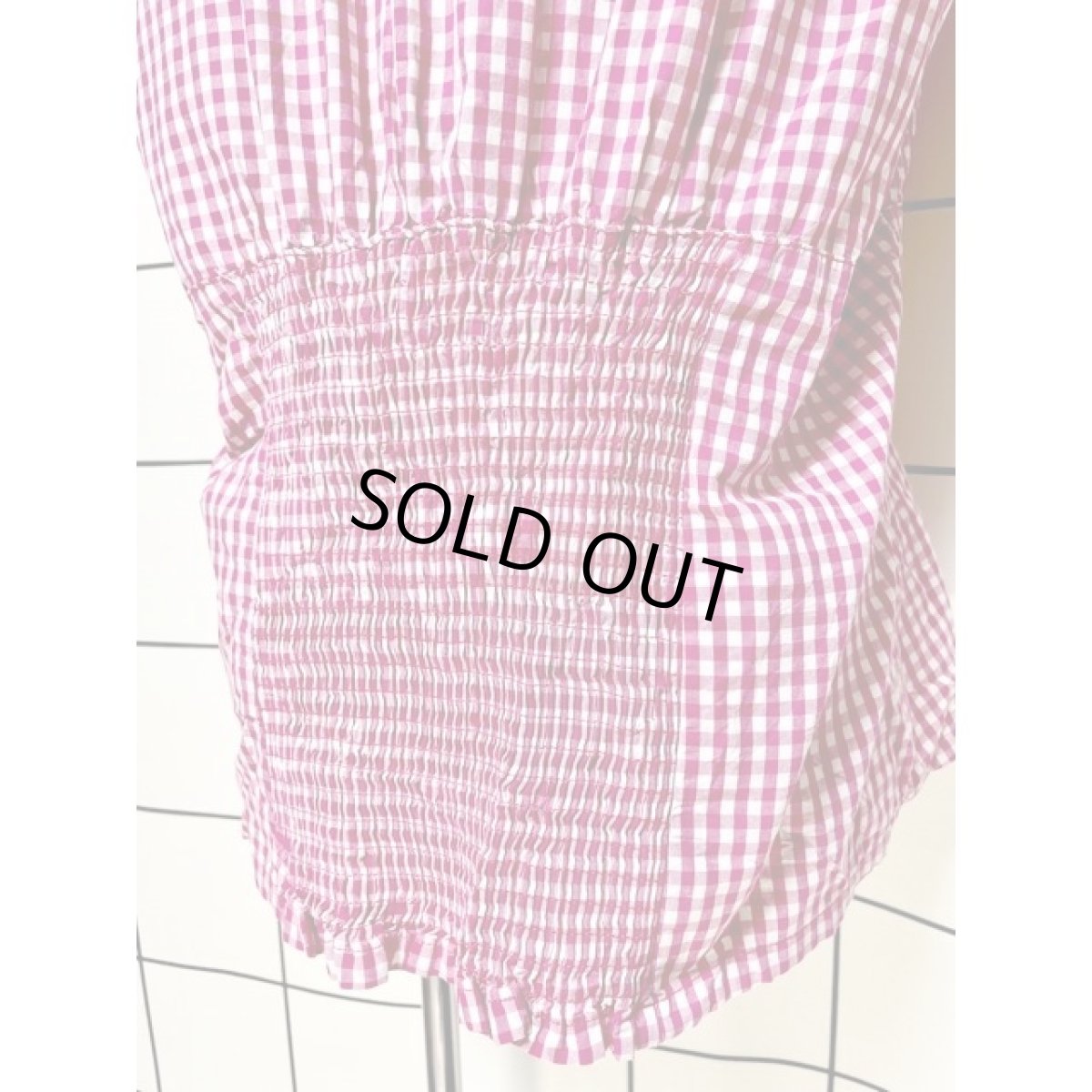 画像4: ギンガムチェック 袖先リボン レース ガーリー ディアンドル チロルブラウス ドイツ民族衣装 舞台 演奏会 フォークダンス オクトーバーフェスト (4)