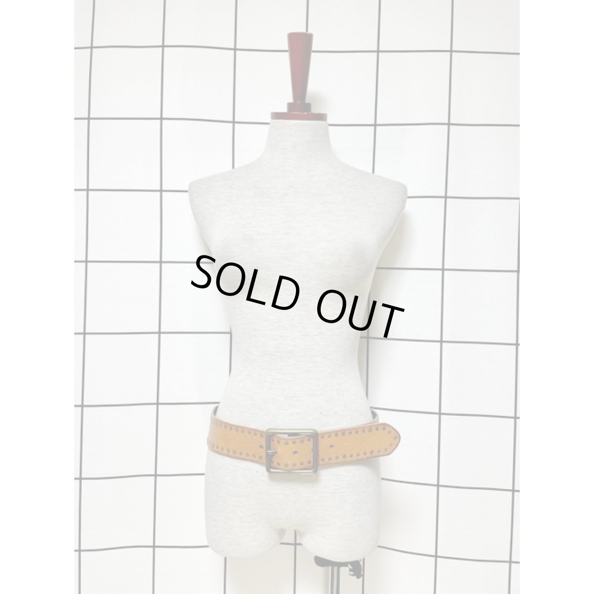 画像2: レザー スタッズ レトロアンティーク  ヴィンテージ 古着 ベルト【V8550】 (2)