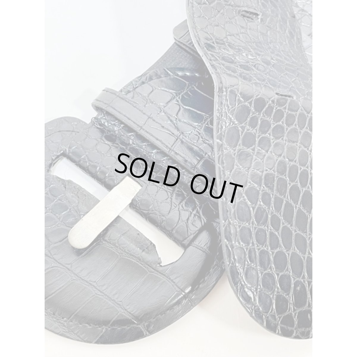 画像6: フェイクレザー ブラック ゴム レトロアンティーク ヴィンテージ 古着 ゴム ベルト【8551】 (6)