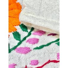 画像17: アメリカ古着 メキシコ製 花刺繍 フォークロア 半袖 レトロ ヴィンテージメキシカンドレス ホワイト 白【V8582】 (17)