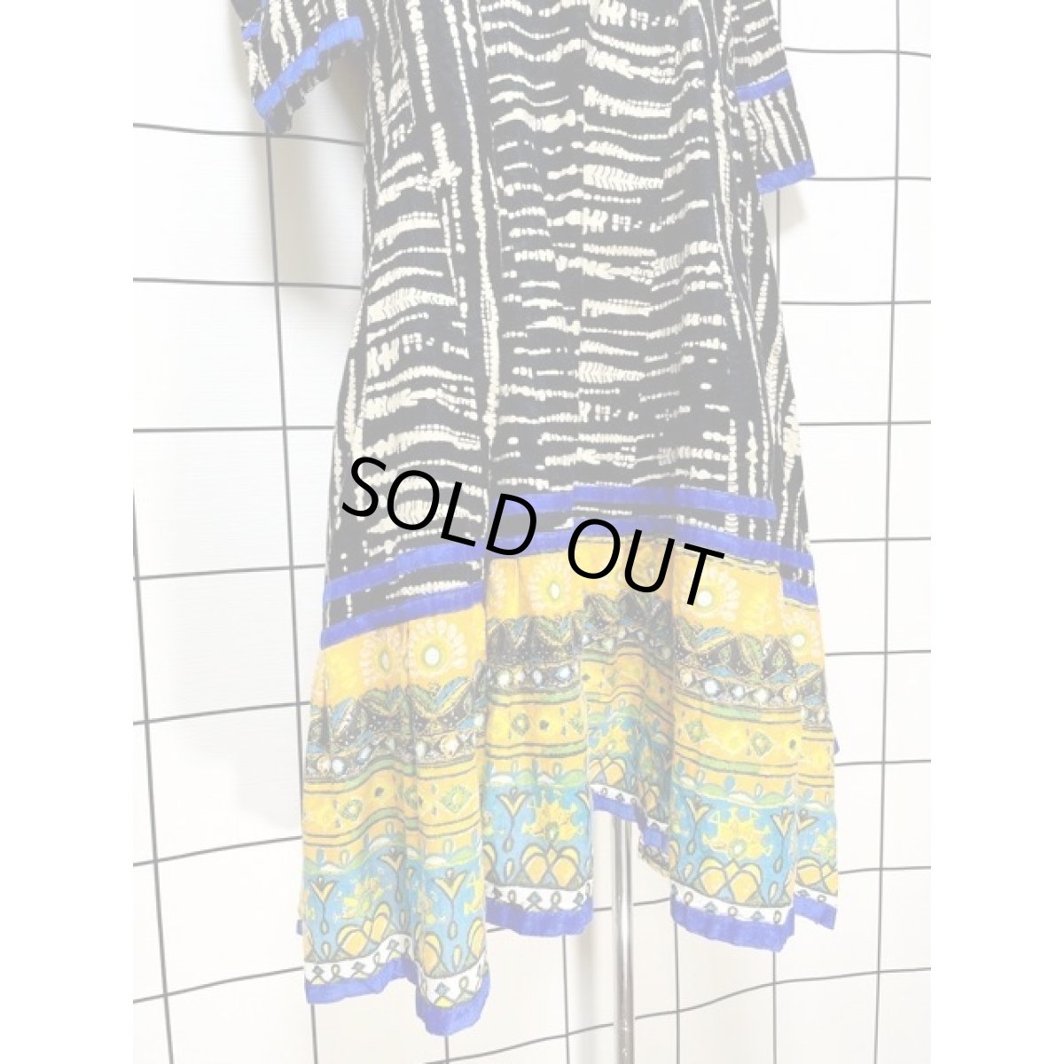 画像9: アフリカンバティック アメリカ古着 ドレス ヴィンテージ エスニック刺繍 レトロ (9)