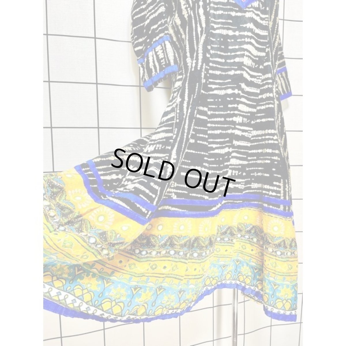 画像10: アフリカンバティック アメリカ古着 ドレス ヴィンテージ エスニック刺繍 レトロ (10)