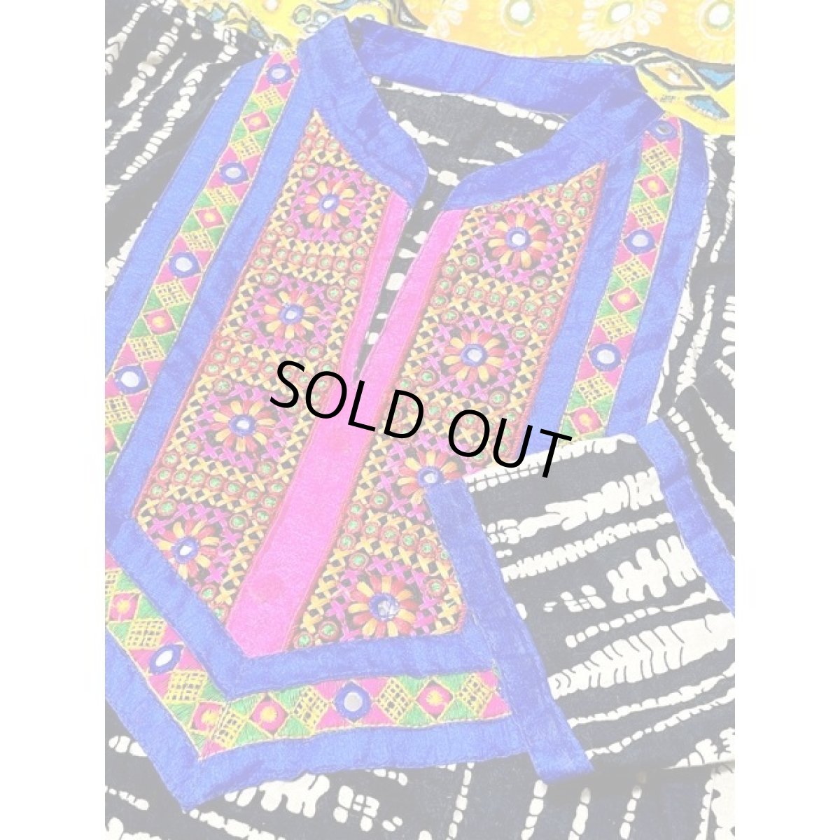 画像11: アフリカンバティック アメリカ古着 ドレス ヴィンテージ エスニック刺繍 レトロ (11)