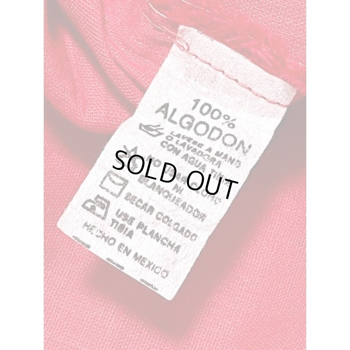 画像12: メキシカン刺繍 レース レッド フォークロア レトロ 古着 メキシコ製ヴィンテージ刺繍ブラウス (12)