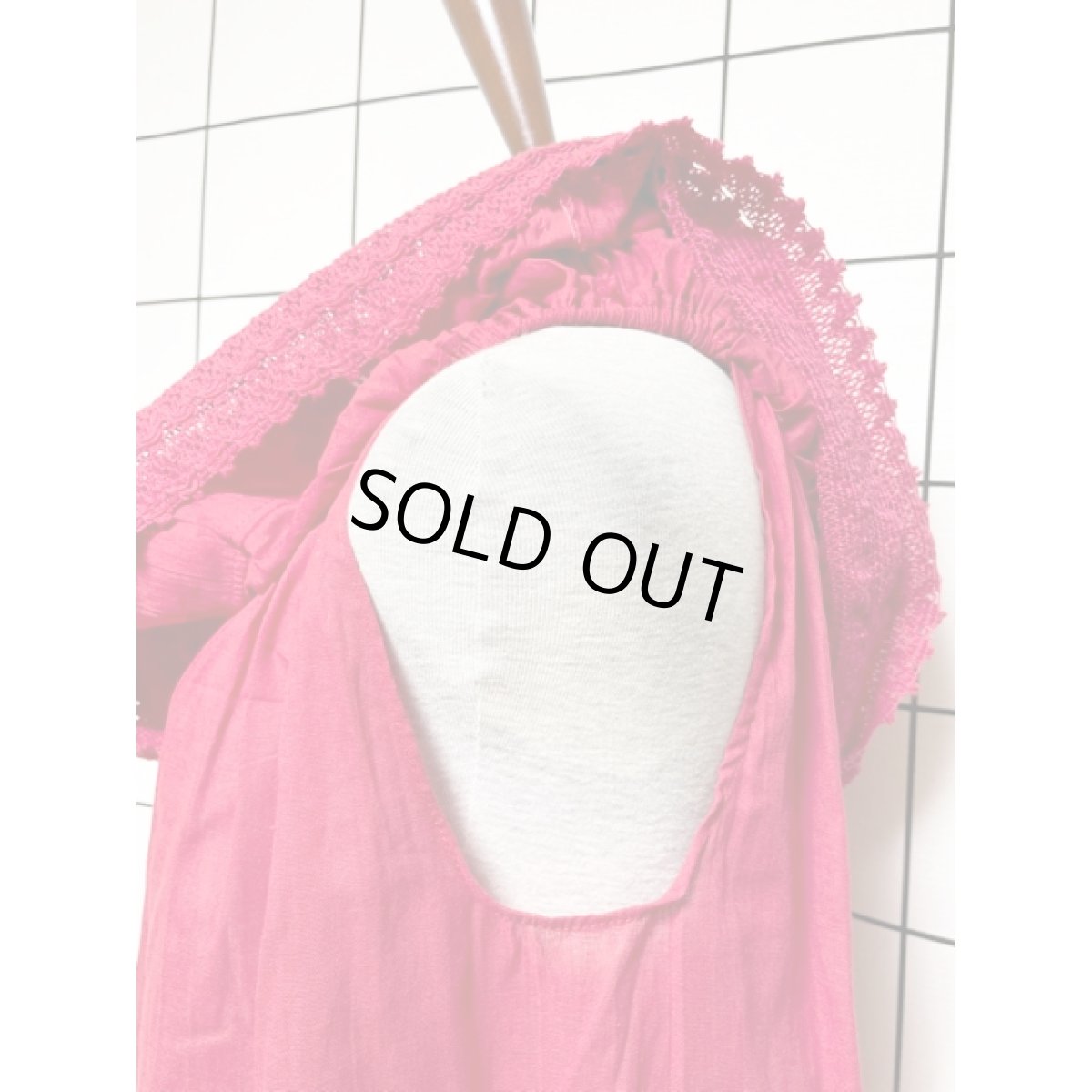 画像5: メキシカン刺繍 レース レッド フォークロア レトロ 古着 メキシコ製ヴィンテージ刺繍ブラウス (5)