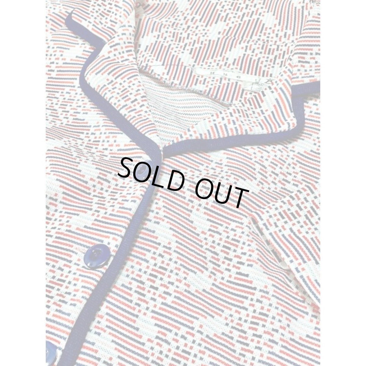 画像9: ヨーロッパ古着 70'sVintage トリコロールカラー 綺麗なシルエット 半袖 レトロ ヴィンテージワンピース ホワイト ネイビー レッド【V8614】 (9)