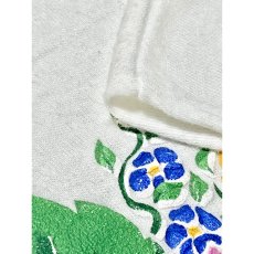 画像14: アメリカ古着 凹凸花模様柄 ホワイト レトロ シャツ ブラウス ヴィンテージトップス【8628】 (14)