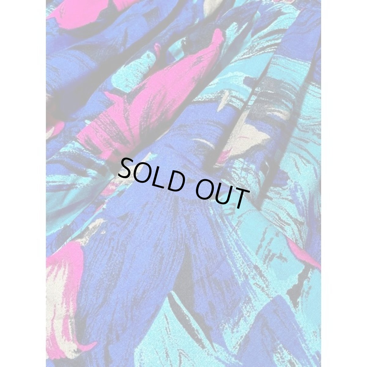 画像7: ヨーロッパ古着 アート調 花柄 ウエストゴム レトロ ヴィンテージスカート (7)