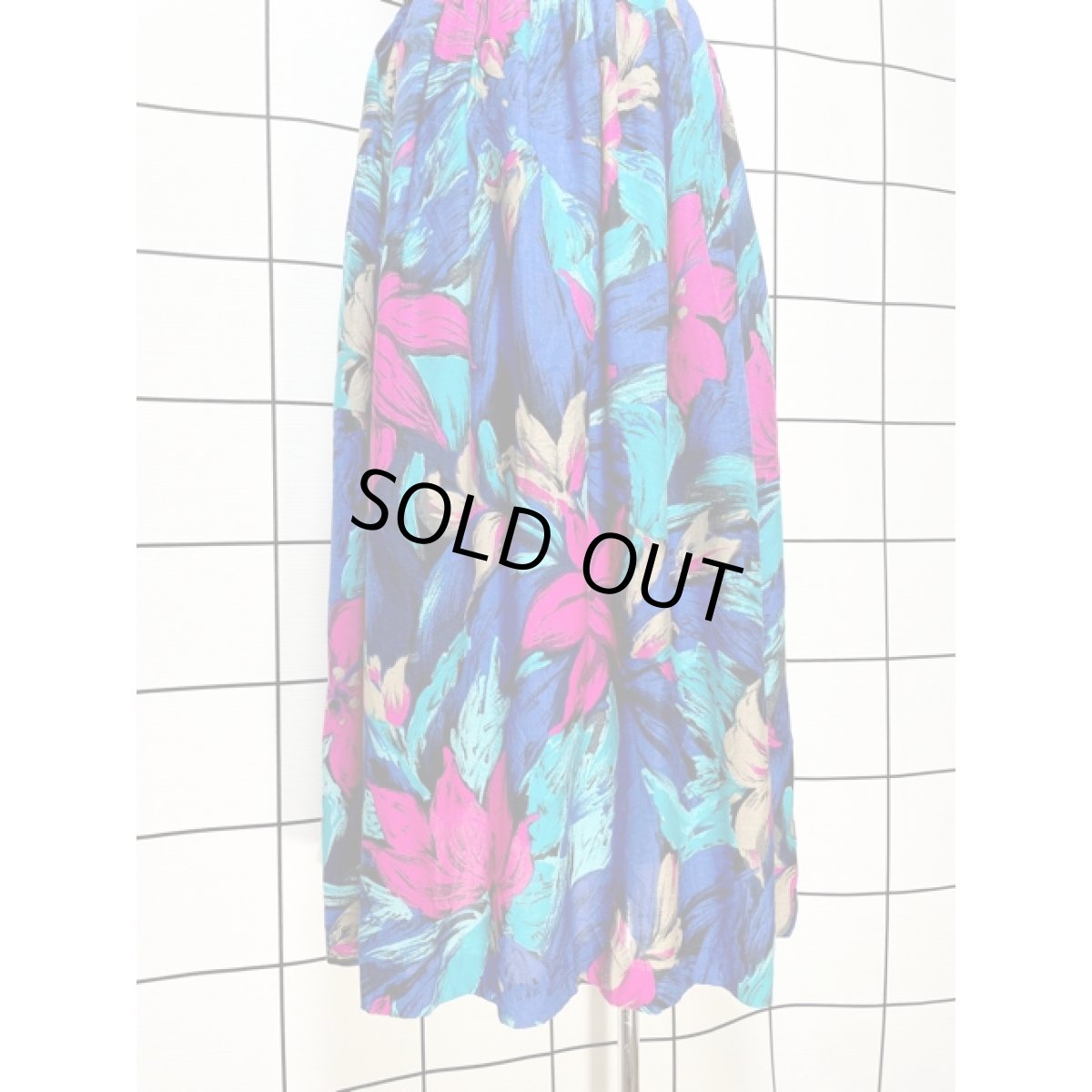 画像5: ヨーロッパ古着 アート調 花柄 ウエストゴム レトロ ヴィンテージスカート (5)