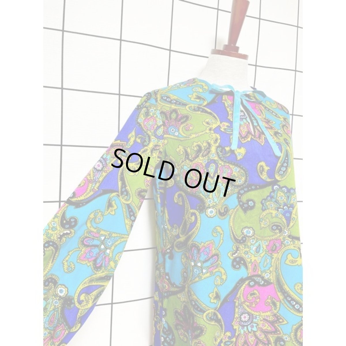 画像7: アメリカ古着 チュニックワンピース ヴィンテージ レトロサイケ コレクション級 (7)