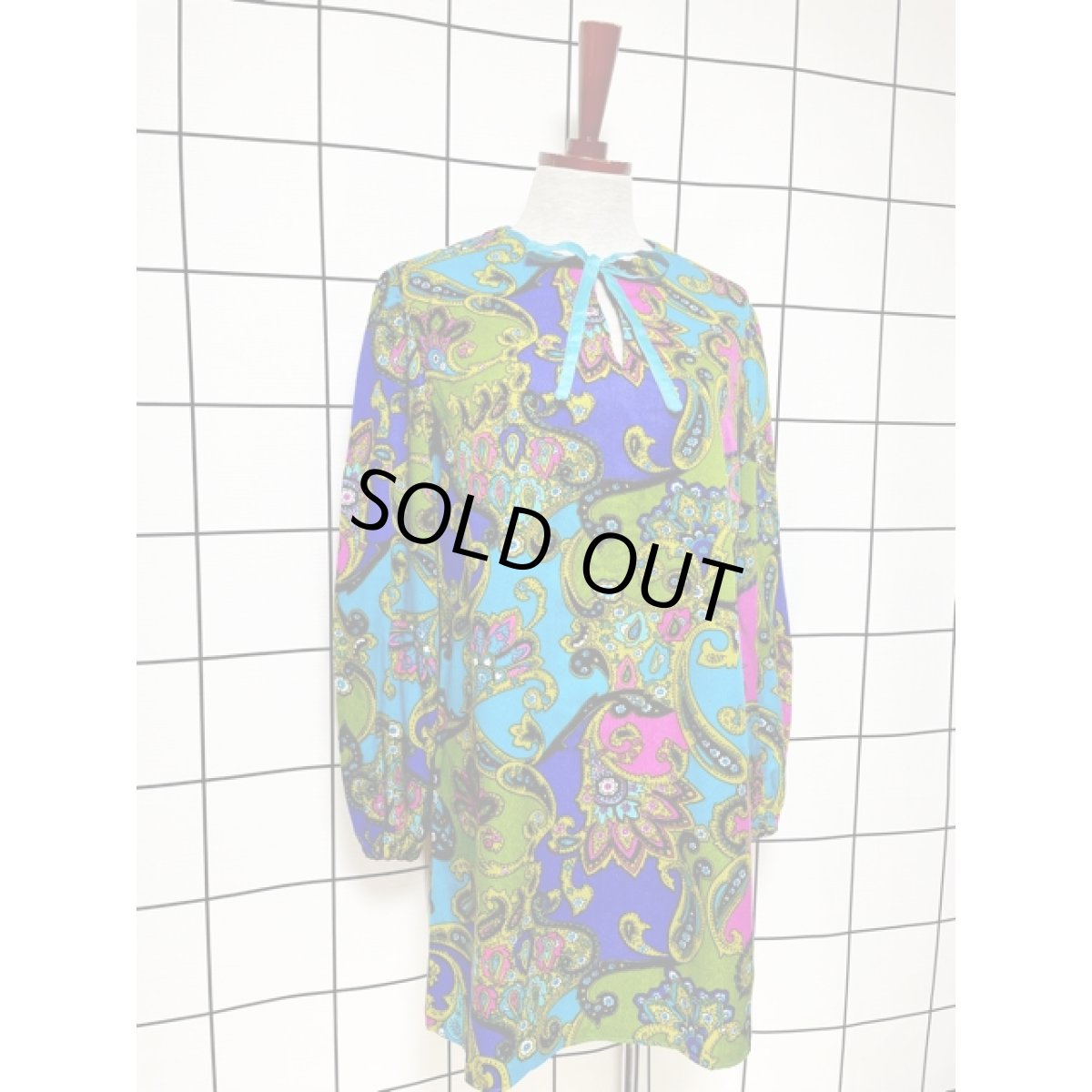 画像4: アメリカ古着 チュニックワンピース ヴィンテージ レトロサイケ コレクション級 (4)