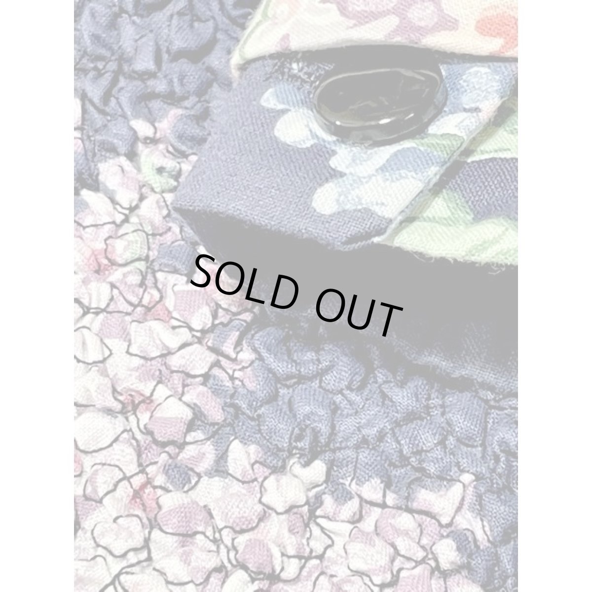 画像16: アメリカ古着 ポップコーンデザイン アンティークフラワー柄 ビッグリボン パフスリーブ レトロ ヴィンテージドレス ネイビー【V8632】 (16)