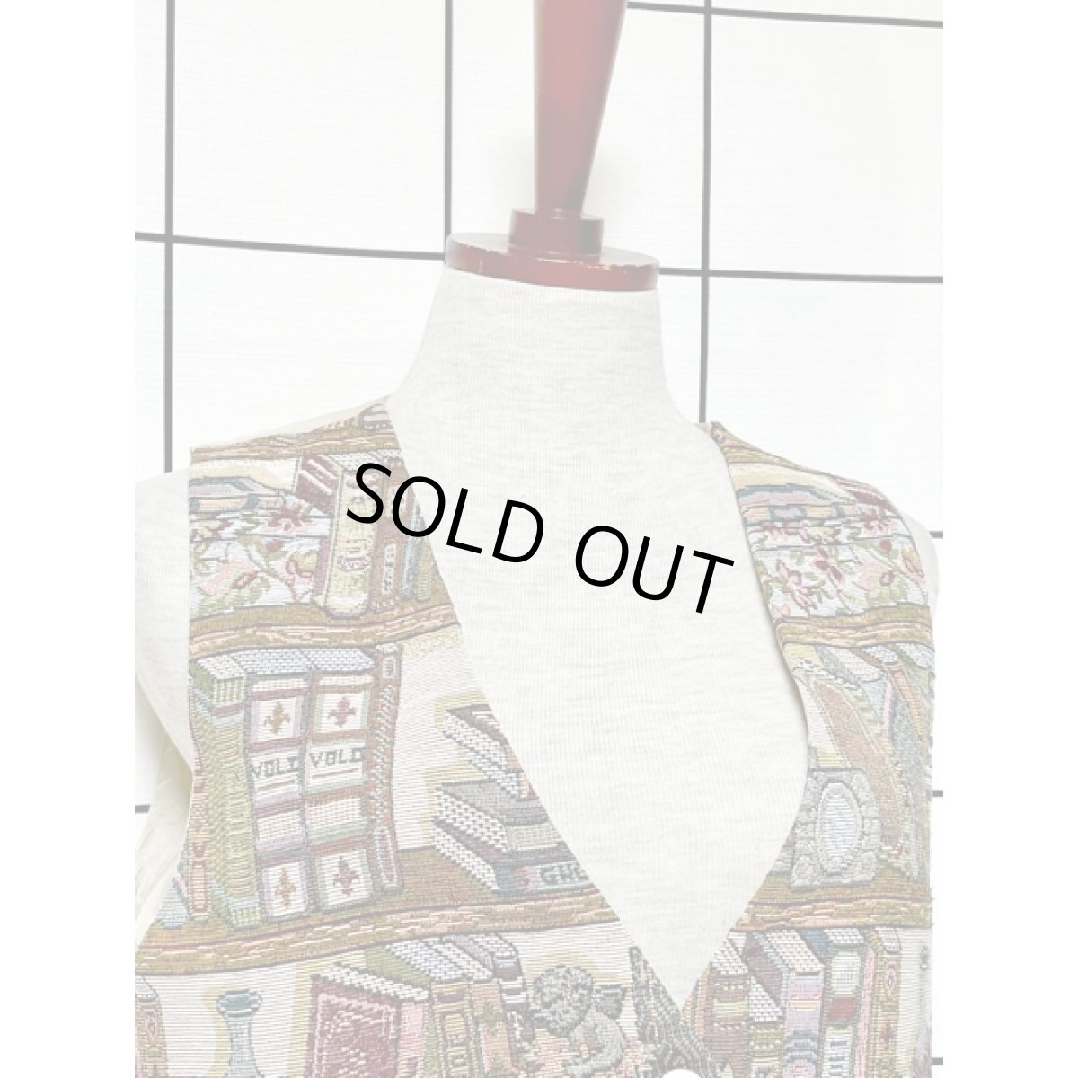 画像7: アメリカ古着 ゴブラン 後ろリボン レトロ ベスト (7)