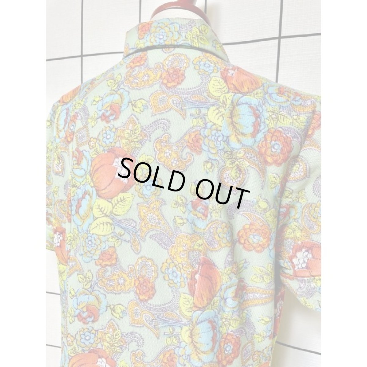 画像3: フランス古着 ヨーロッパ古着 ボタニカル柄 半袖 レトロ ヴィンテージワンピース【V8657】 (3)