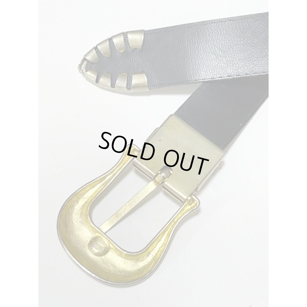 画像5: レトロアンティーク  ヴィンテージ 古着 ベルト ブラック【V8687】 (5)