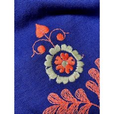 画像11: チロルワンピース お花刺繍 ネイビー ドイツ民族衣装 オクトーバーフェスト (11)