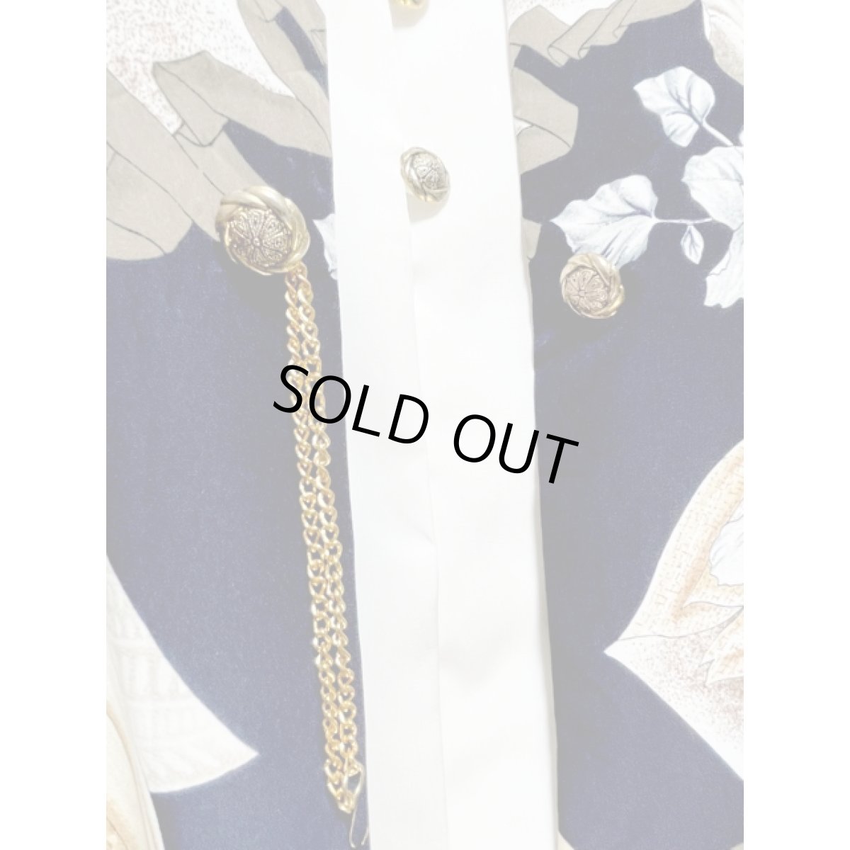 画像9: ヨーロッパ古着 90's レイヤード風 重ね着風 リボン柄 花柄 レトロ 長袖 シャツ ヴィンテージブラウス (9)