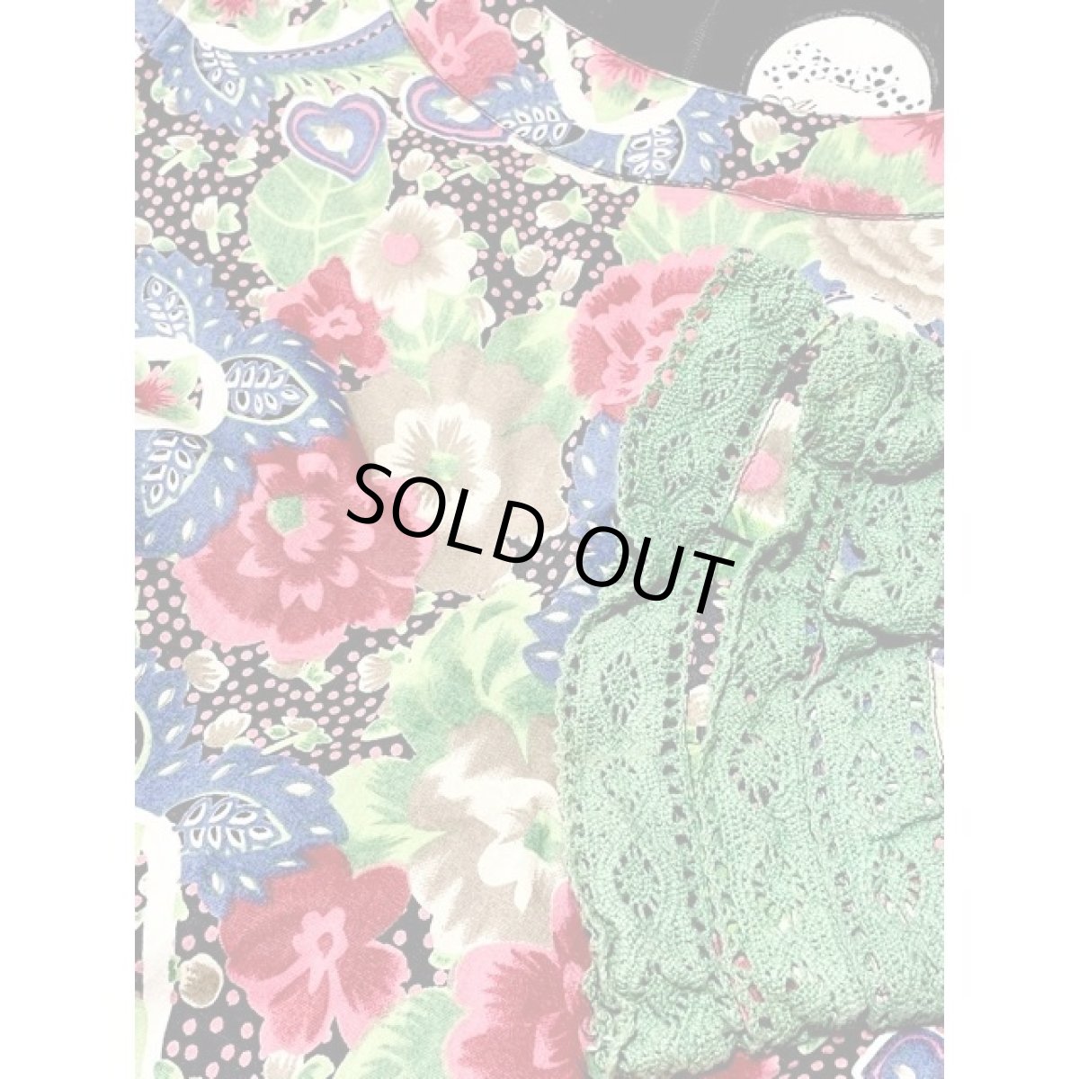 画像10: ヨーロッパ古着 ワンピース ティアードレース ハート ドット ボタニカル リボン (10)
