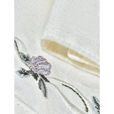画像9: アメリカ古着 花刺繍 クラシカル レトロ シャツ ヴィンテージブラウス オフホワイト【V8679】 (9)