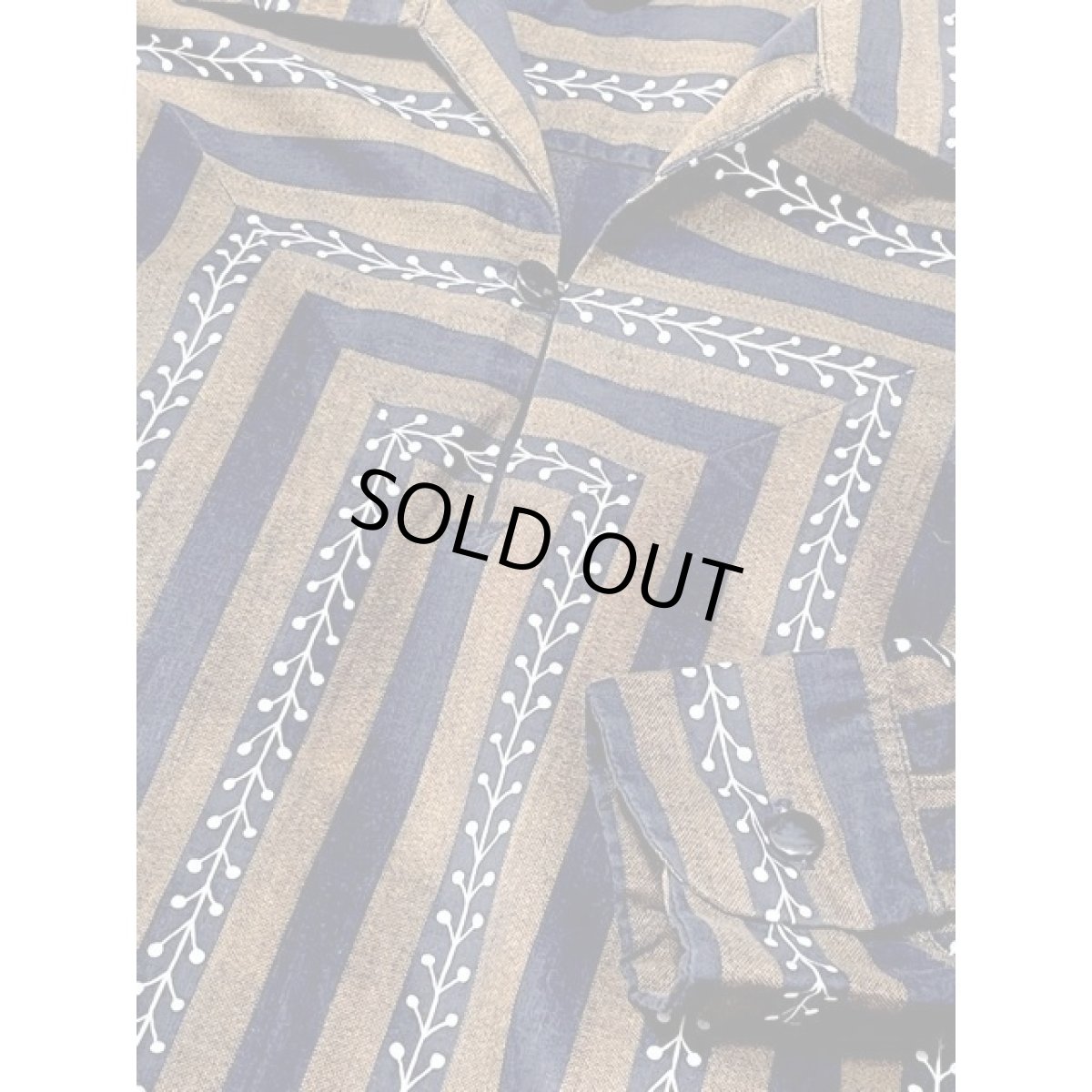 画像8: アメリカ古着 ストライプ柄 プルオーバー 長袖 シャツ ブラウス ヴィンテージトップス (8)