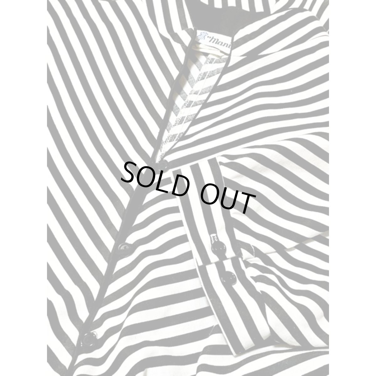 画像9: アメリカ古着 ワンピース ヴィンテージ モノクロストライプ ウエストゴム レトロ (9)