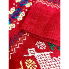 画像8: Guatemala製 グアテマラ 鳥刺繍 レッド カラフル ウエストゴム フォークロア レトロ USA古着 ヴィンテージスカート (8)