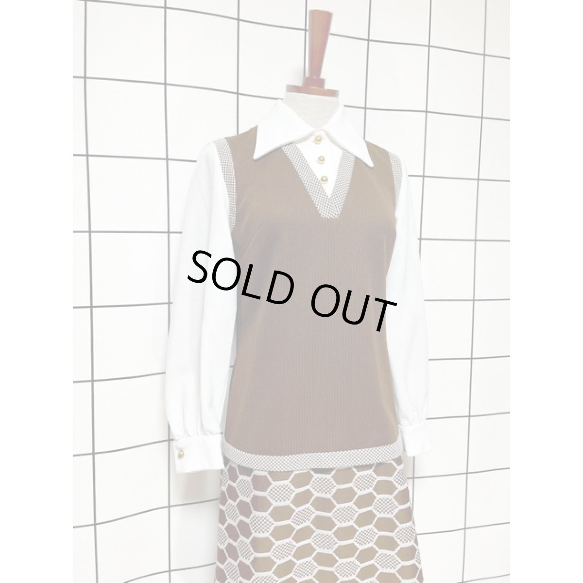 画像4: アメリカ古着 ワンピース ヴィンテージ この1着で70'sレトロコーデ 大人可愛い (4)