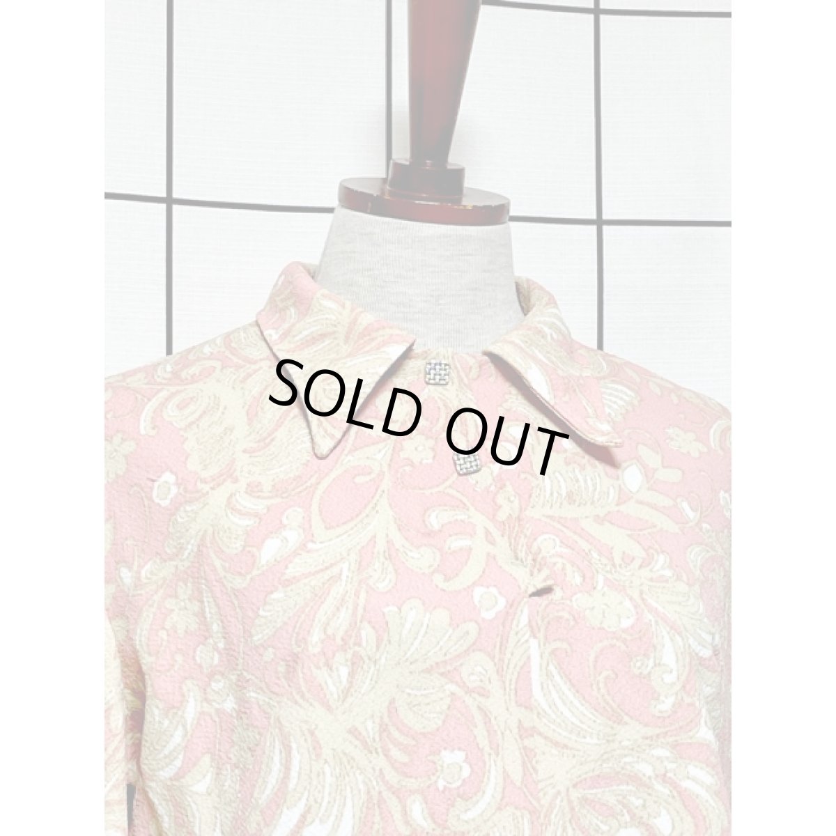 画像5: ヨーロッパ古着 ワンピース ヴィンテージ 60's ボタニカルモチーフ 配色可愛い (5)