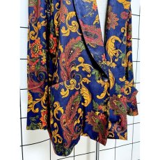 画像7: アメリカ古着 スカーフ柄 花柄 ペイズリーモチーフ模様 ヴィンテージジャケット (7)