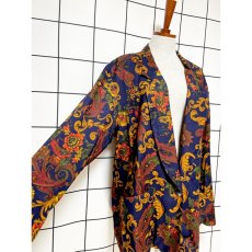 画像6: アメリカ古着 スカーフ柄 花柄 ペイズリーモチーフ模様 ヴィンテージジャケット (6)
