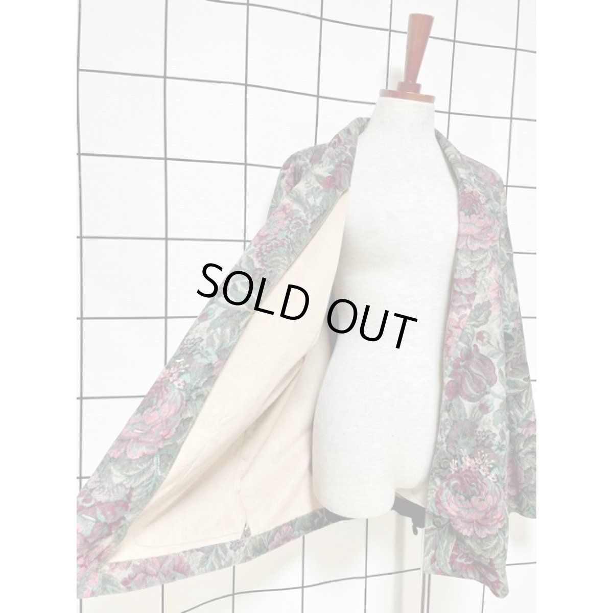 画像8: アメリカ古着 花柄 ヴィンテージジャケット (8)