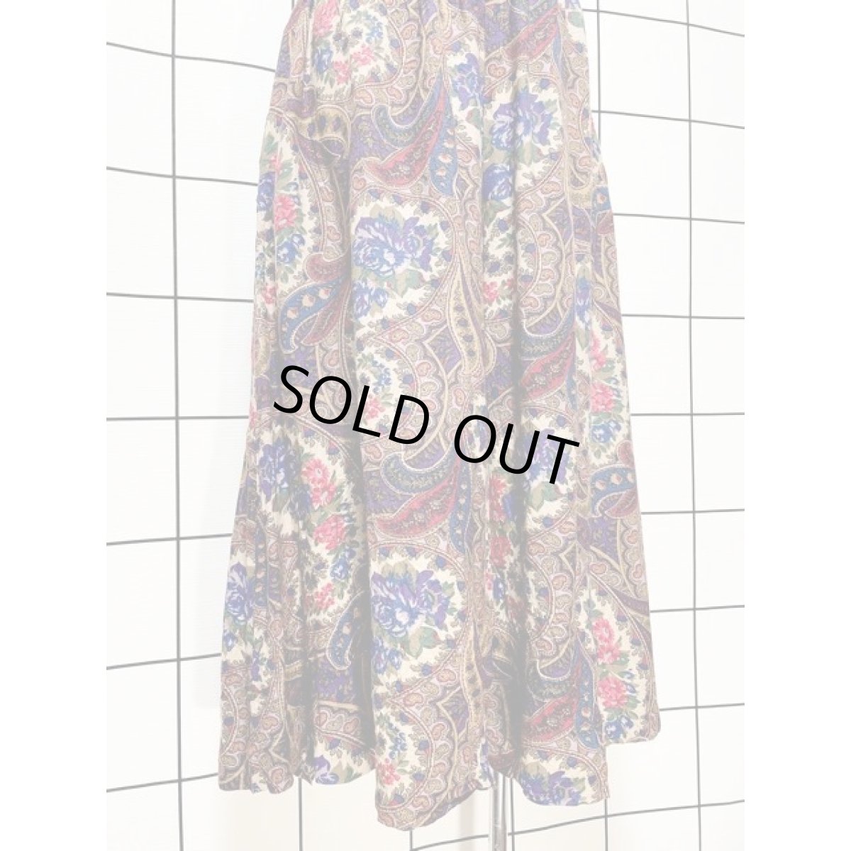 画像5: アメリカ古着 超ワイド 花柄 ペイズリーモチーフ模様 レトロ ヴィンテージパンツ (5)