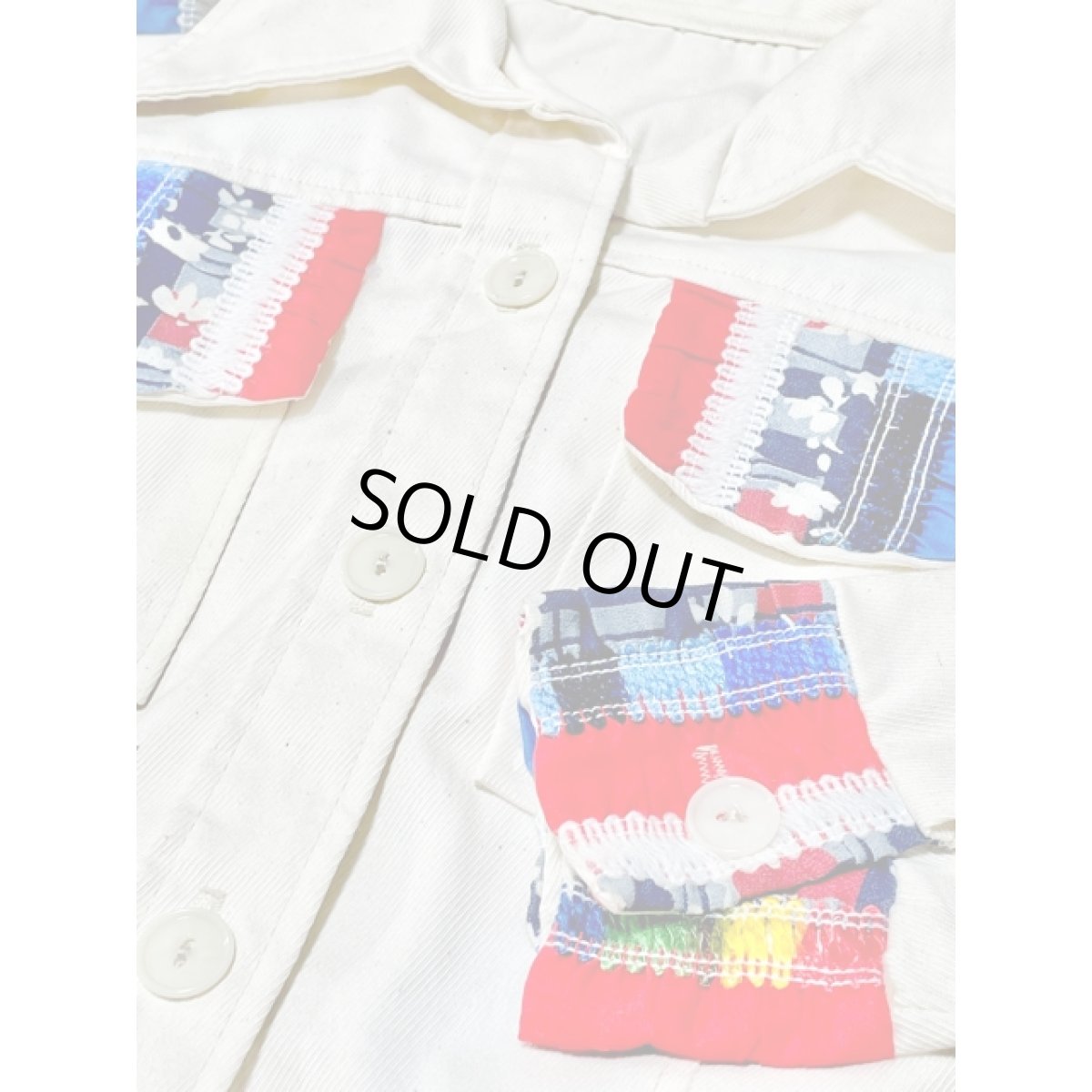 画像10: ヨーロッパ古着 ヴィンテージ薄手シャツジャケット バックデザイン レトロ  (10)