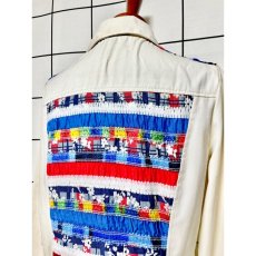 画像3: ヨーロッパ古着 ヴィンテージ薄手シャツジャケット バックデザイン レトロ  (3)