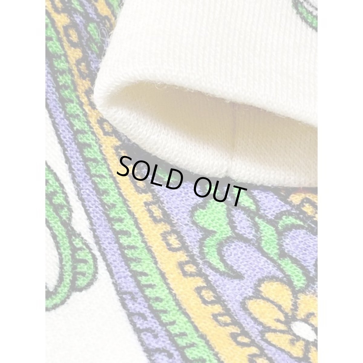 画像12: ペイズリー 花柄 オフホワイト レトロ ヨーロッパ古着 ヴィンテージスカート (12)