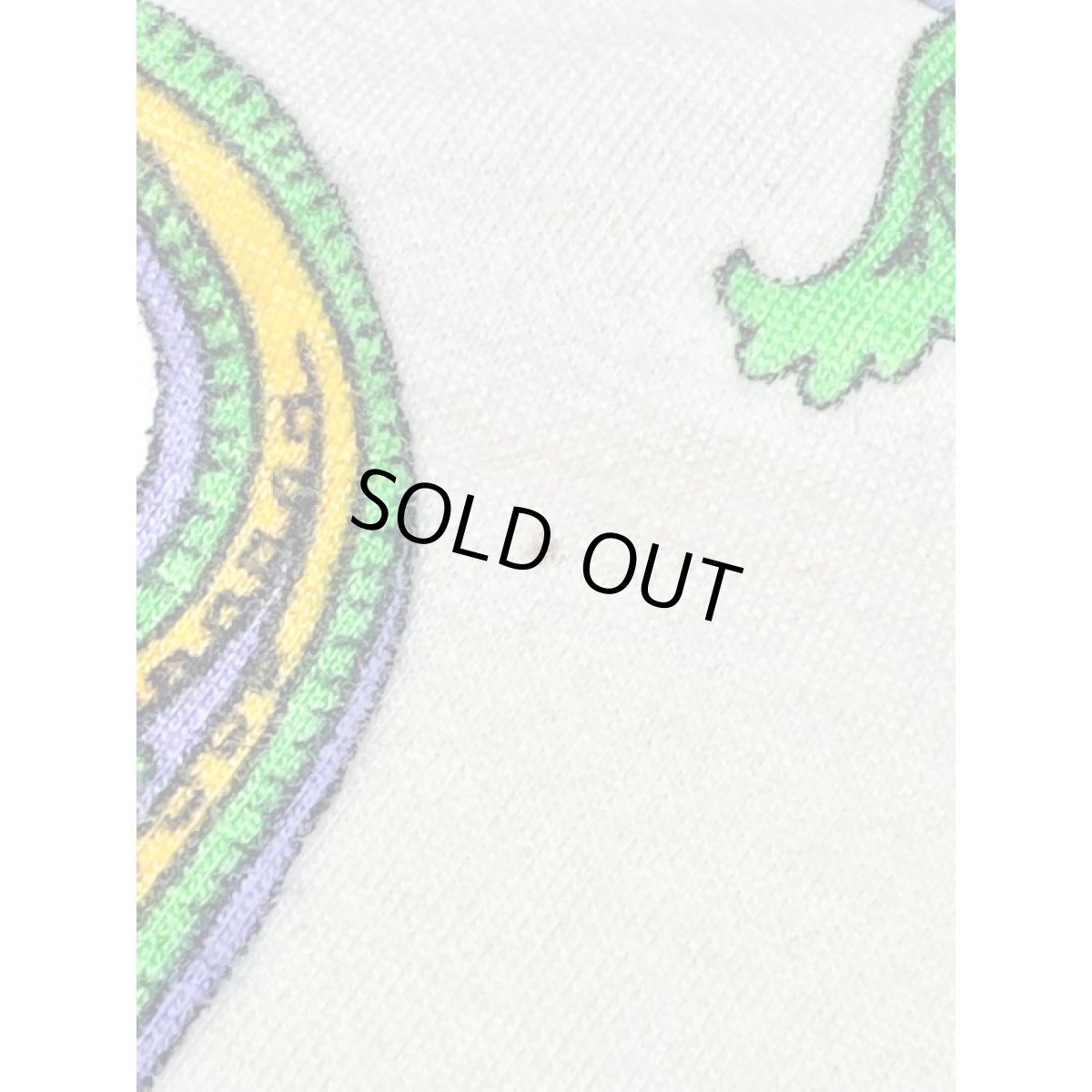 画像15: ペイズリー 花柄 オフホワイト レトロ ヨーロッパ古着 ヴィンテージスカート (15)