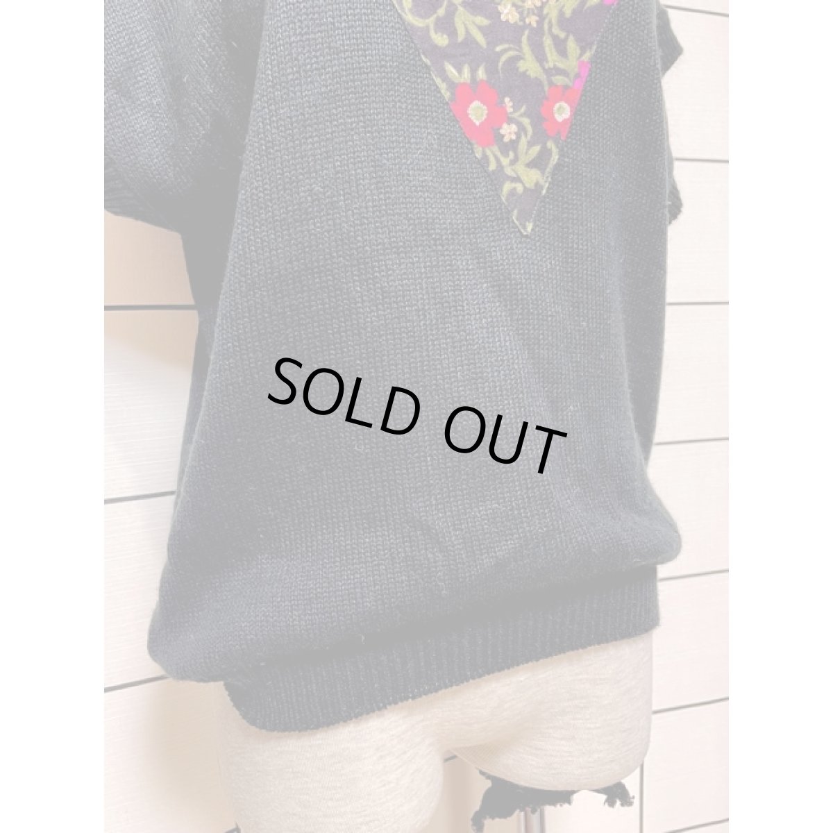 画像7: アメリカ古着 ニットベスト 大人可愛い 花柄 レトロ (7)