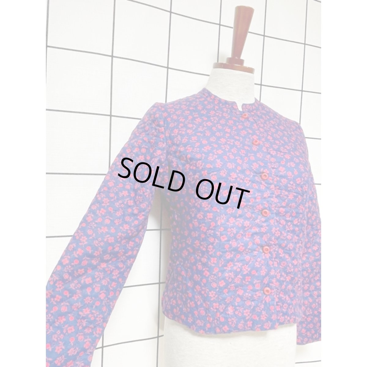 画像6: アメリカ古着 ヴィンテージキルティングジャケット 花柄 レトロ (6)