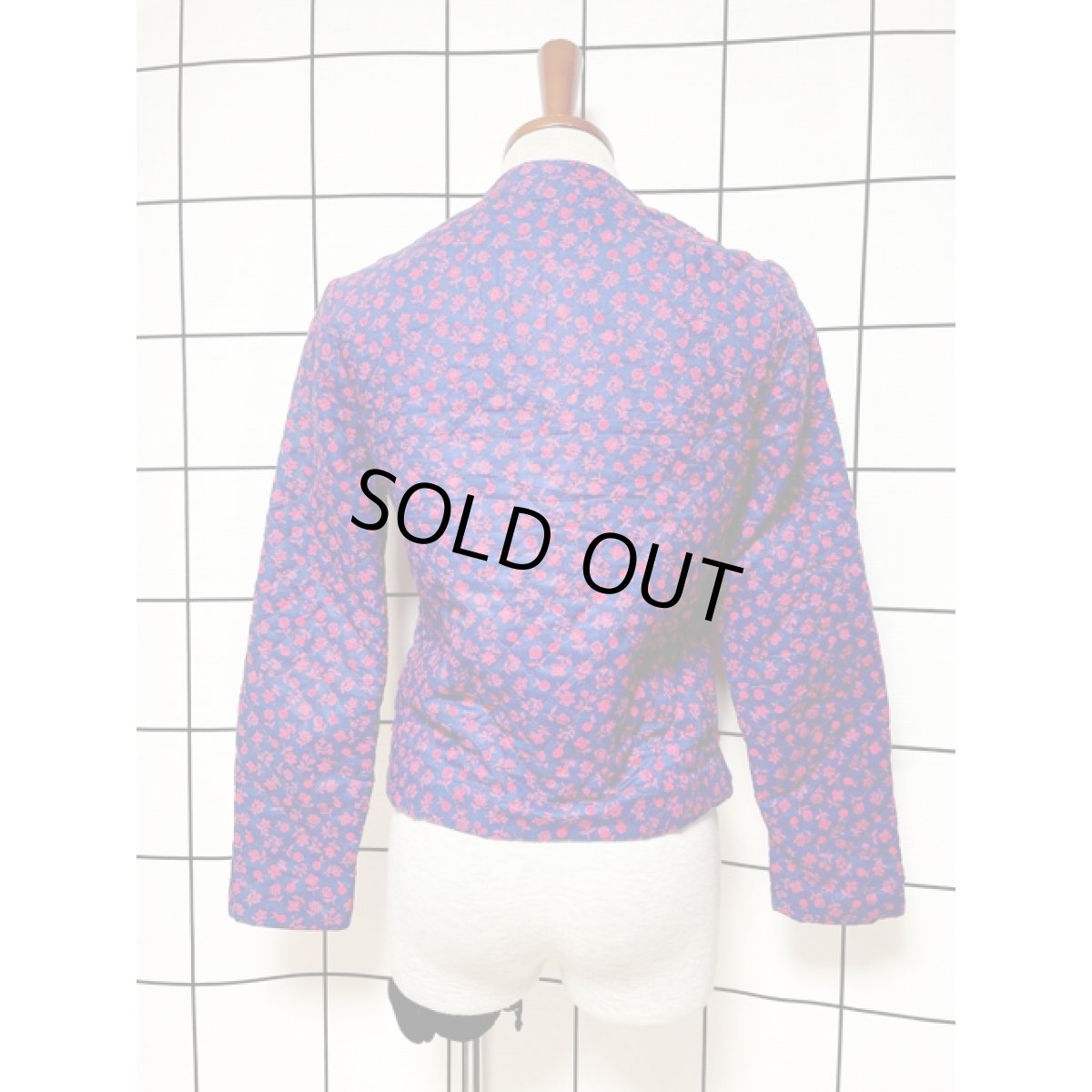 画像2: アメリカ古着 ヴィンテージキルティングジャケット 花柄 レトロ (2)