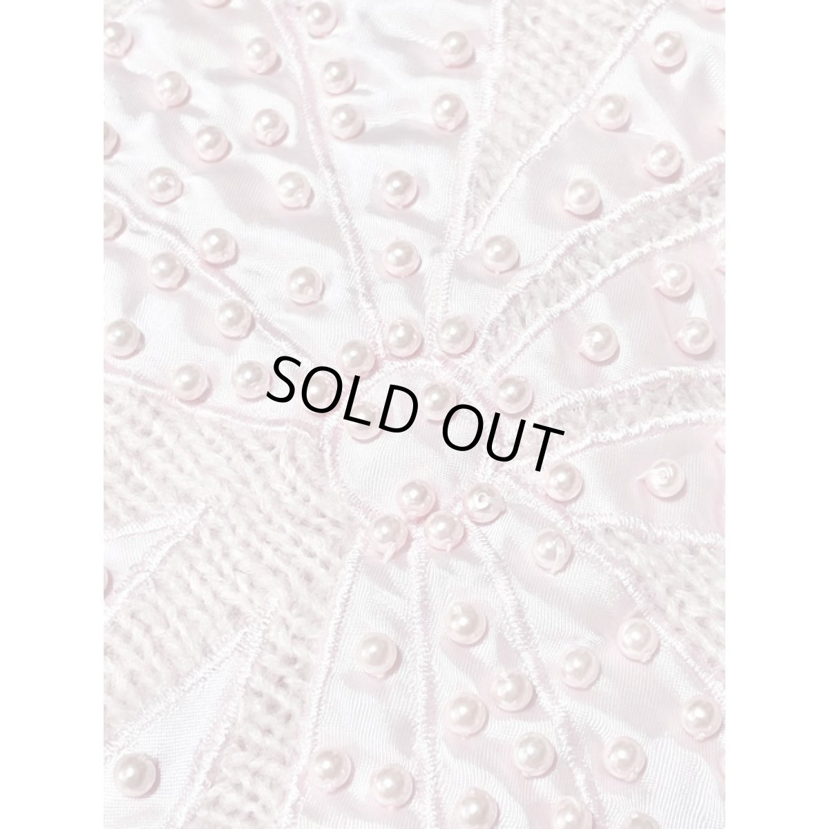 画像9: アメリカ古着 リボン パール プルオーバー ニットセーター ピンク (9)