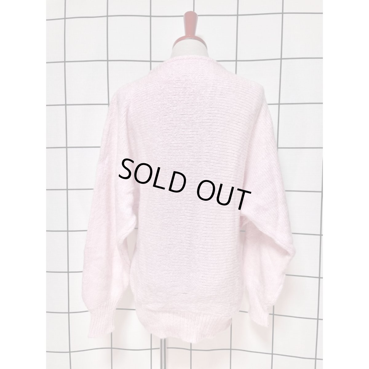 画像2: アメリカ古着 リボン パール プルオーバー ニットセーター ピンク (2)