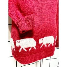画像7: ヨーロッパ古着 ニットセーター 羊模様編み プルオーバー (7)